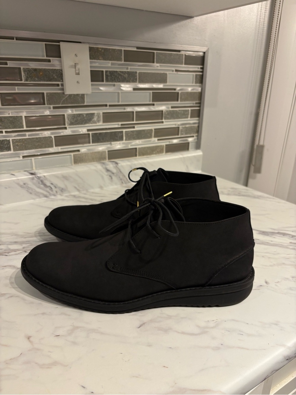Kenneth Cole Finnegan Chukka boot leather black men’s size 13